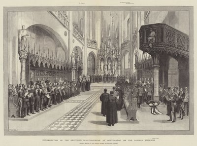 Consecration of the Restored Schlosskirche at Wittenberg, by the German Emperor by William Crimea Simpson